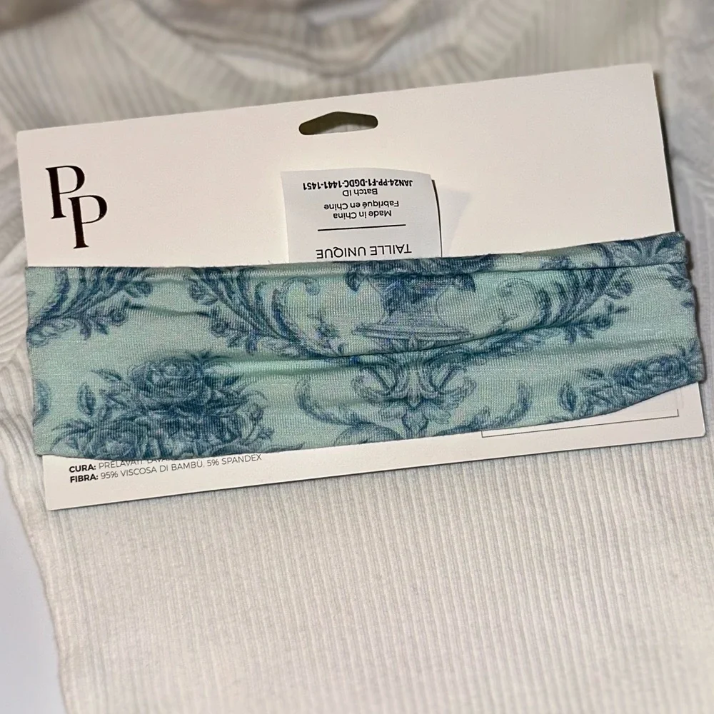 Posh Peanut headband bow blue